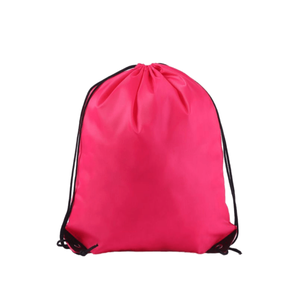 Nylon Bag - Drawstring -Rose Red